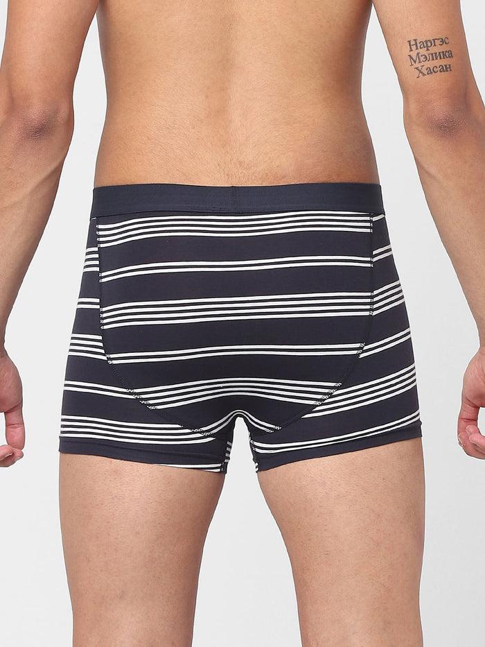 Pack of 3 Striped Trunks - Grey, White, Blue