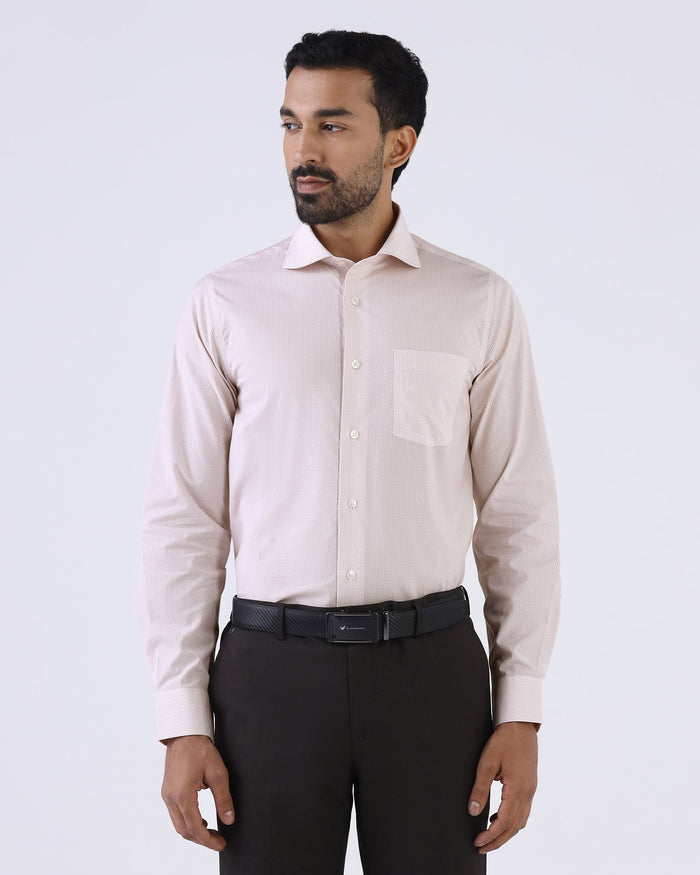 Peach Non Iron Printed Shirt - Erol