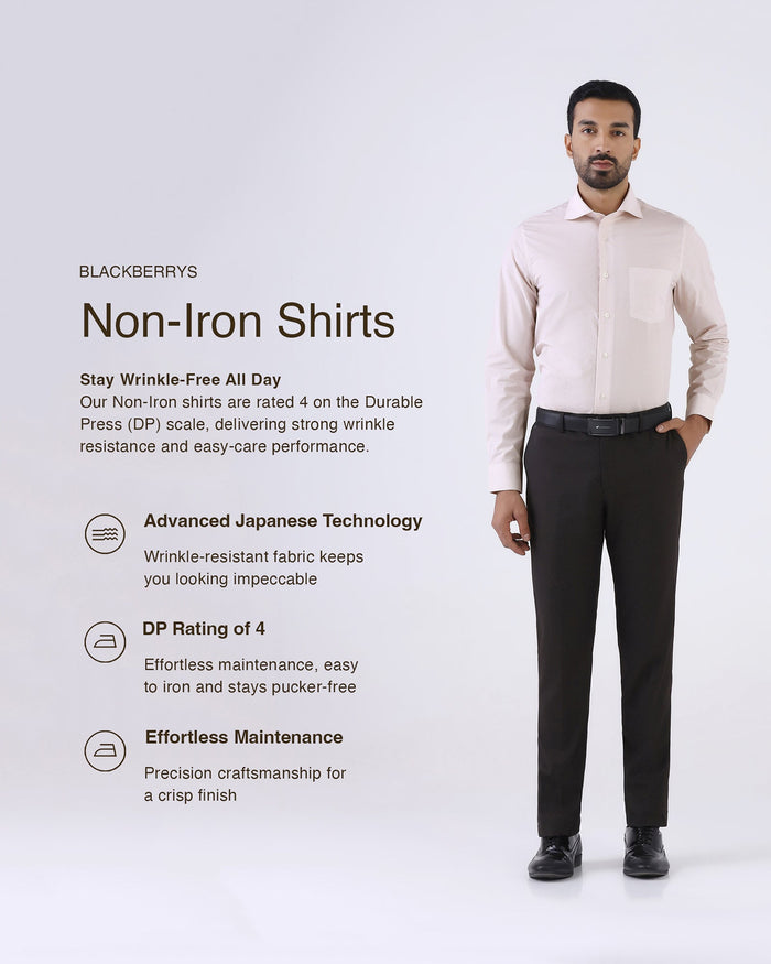Peach Non Iron Printed Shirt - Erol