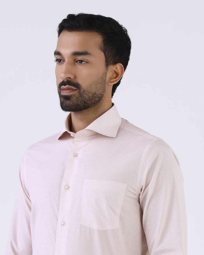 Peach Non Iron Printed Shirt - Erol