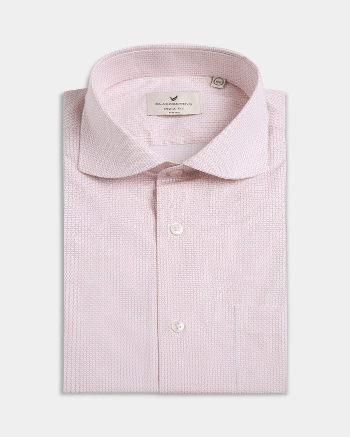 Peach Non Iron Printed Shirt - Erol