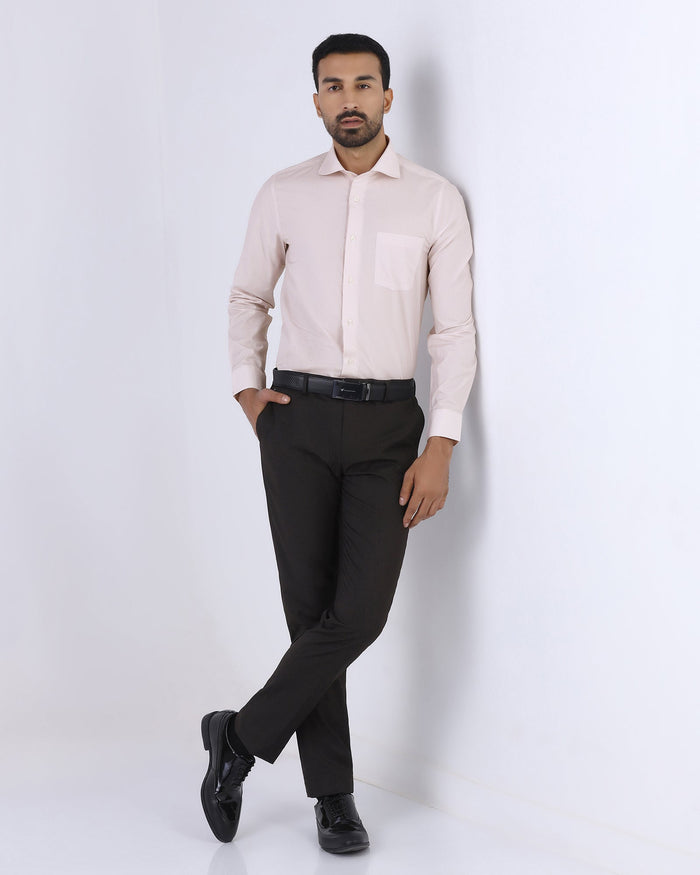 Peach Non Iron Printed Shirt - Erol