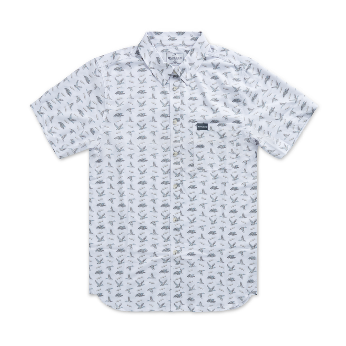Performance Button Up - Ducks and Calls - White
