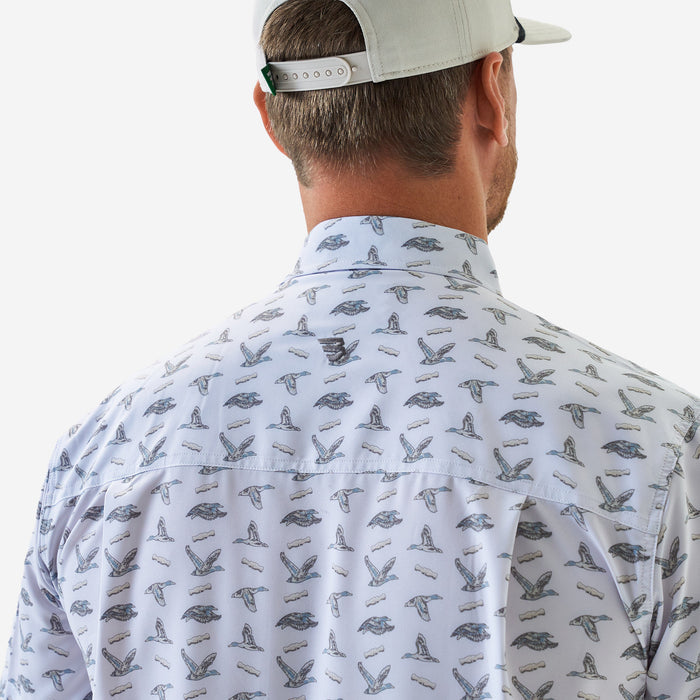 Performance Button Up - Ducks and Calls - White