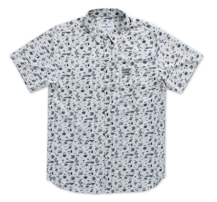 Performance Button Up - Out West - Cream