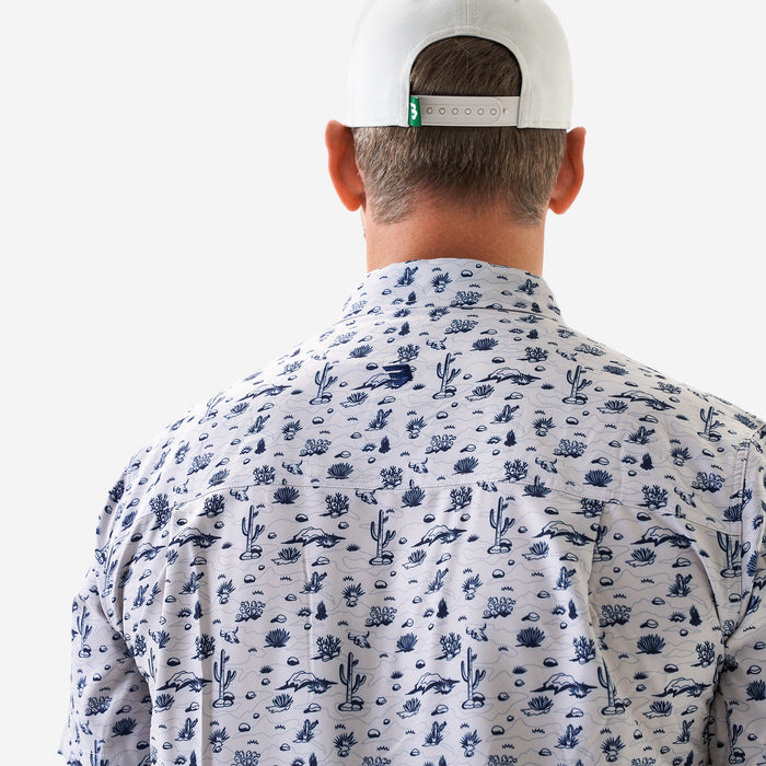 Performance Button Up - Out West - Cream