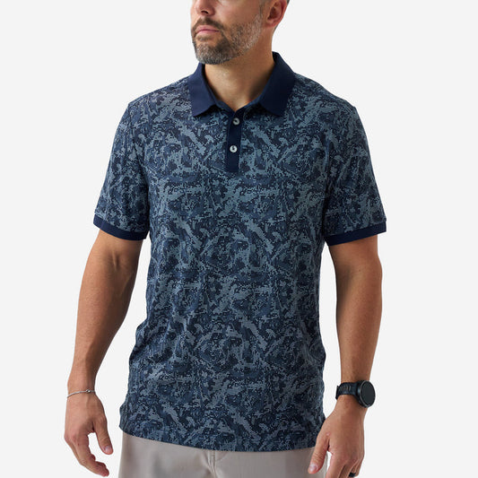 Performance Ringer Polo - Digi Camo - Navy