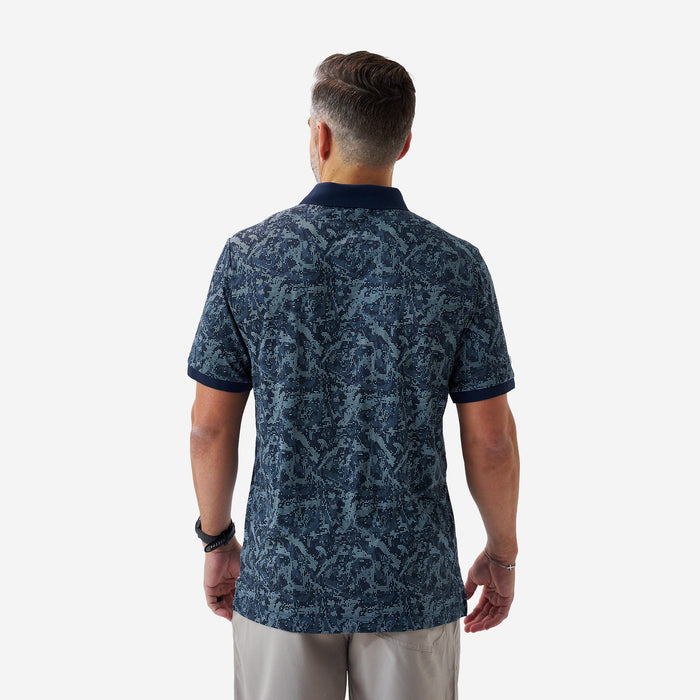 Performance Ringer Polo - Digi Camo - Navy
