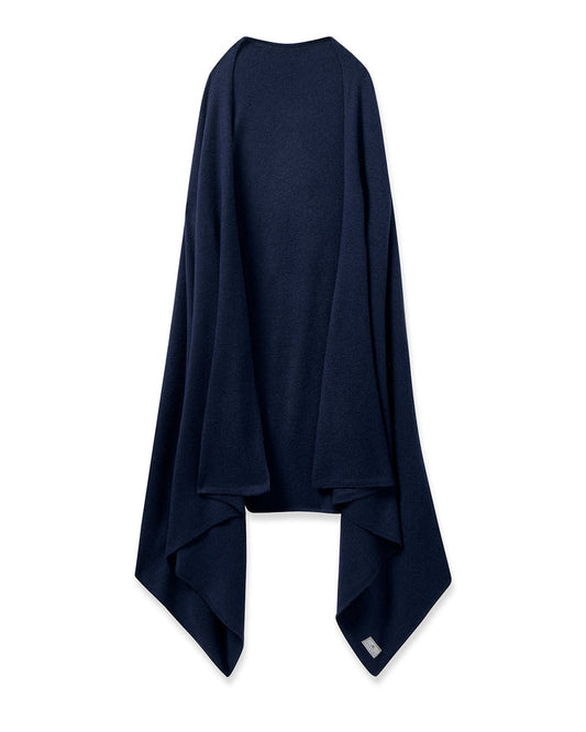 Navy blue poncho on a white background | Lead