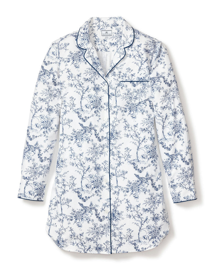 Floral-patterned pajama top on a white background | Lead