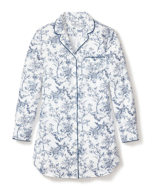 Floral-patterned pajama top on a white background | Lead