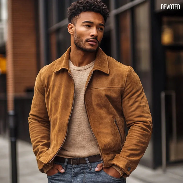 Phantom Jacket Tan - Nappa Suede