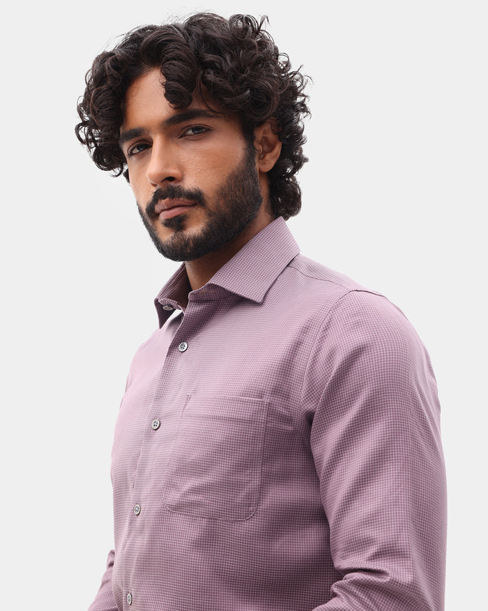 Plum Check Shirt - Herren