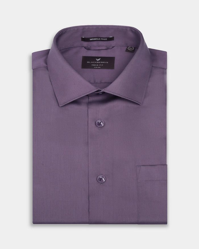 Plum Solid Shirt - Sylvia