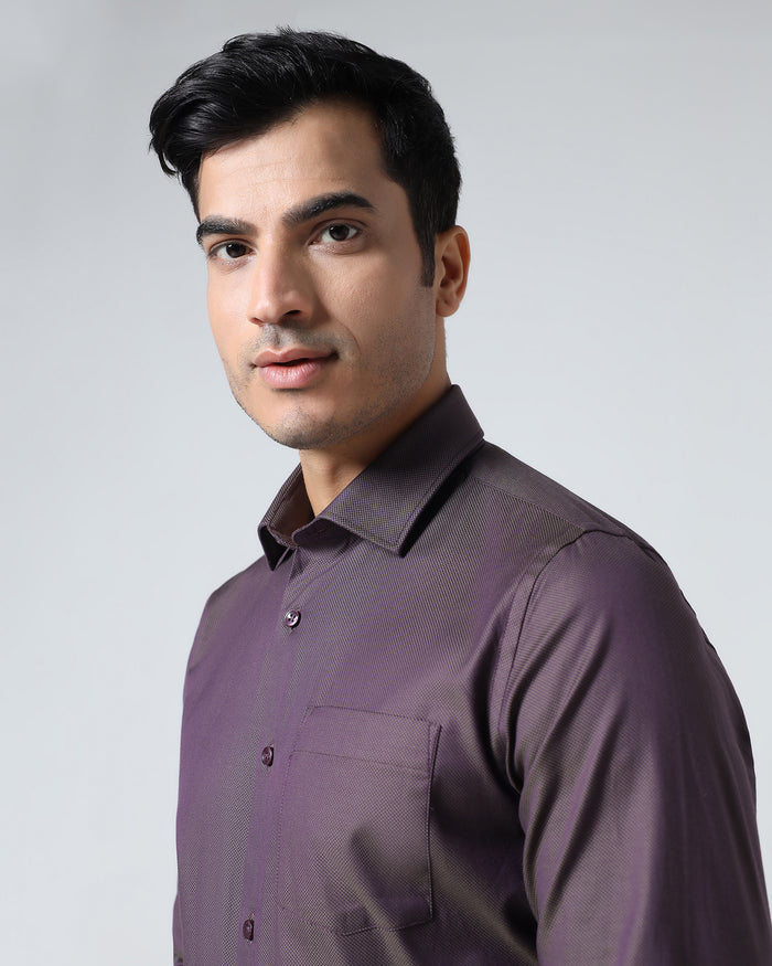 Plum Textured Shirt - Magnus
