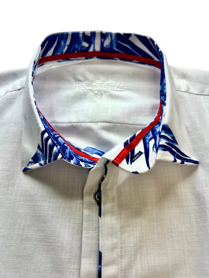 Polynesia Short Sleeve Shirt-Navy Blue