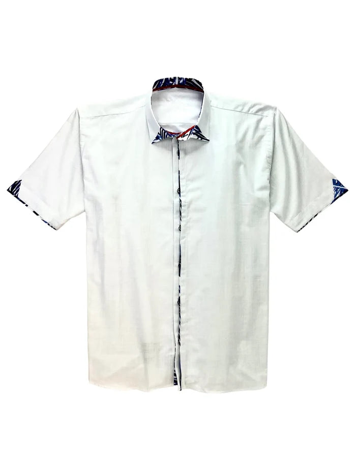 Polynesia Short Sleeve Shirt-Navy Blue