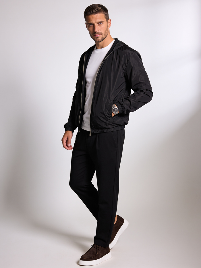 PREMIUM BLACK HOODED JACKET