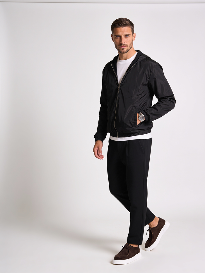 PREMIUM BLACK HOODED JACKET