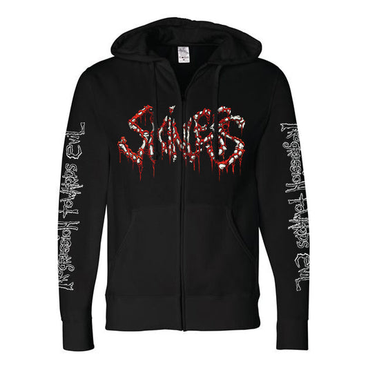 skinless Progression Towards Evil Black Zip-Up front
