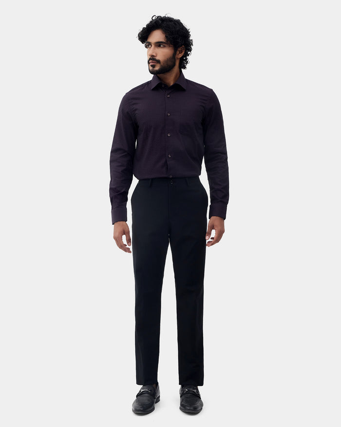 Purple Jacquard Shirt - Purist