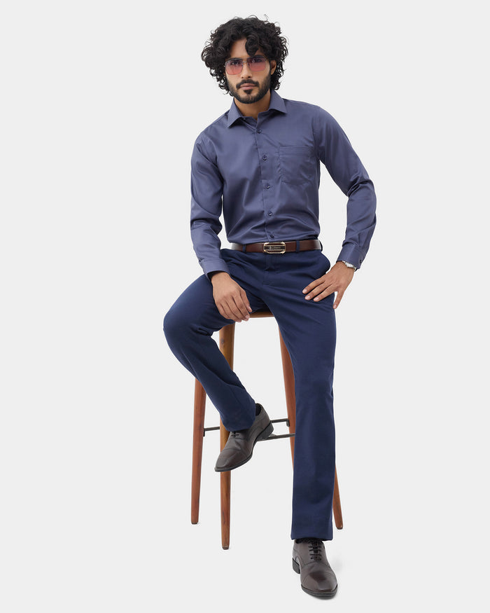 Purple Solid Shirt - Roger