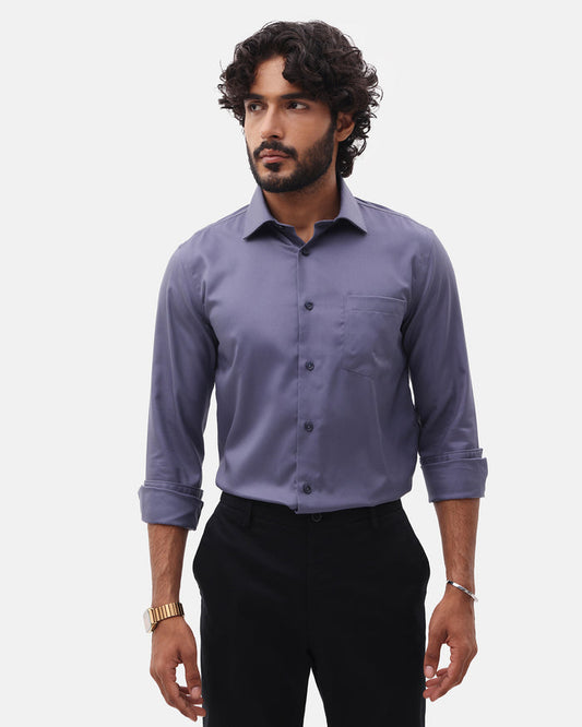 Purple Unwrinkle Textured Shirt - P31