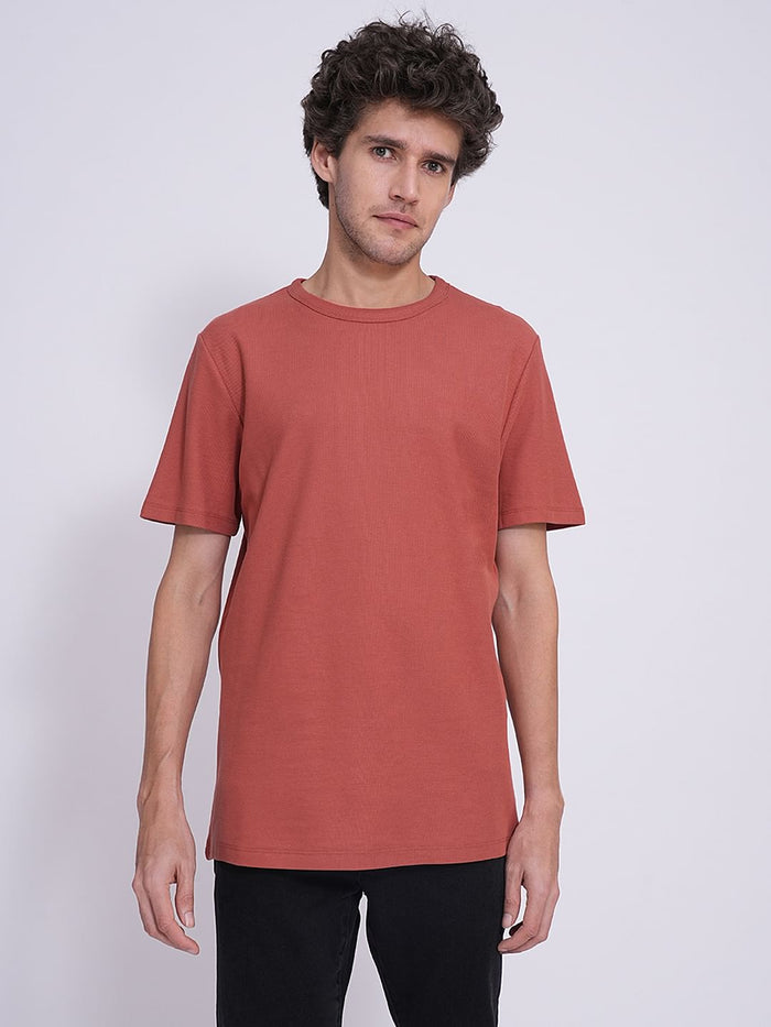 Red Pique Organic Cotton T-Shirt