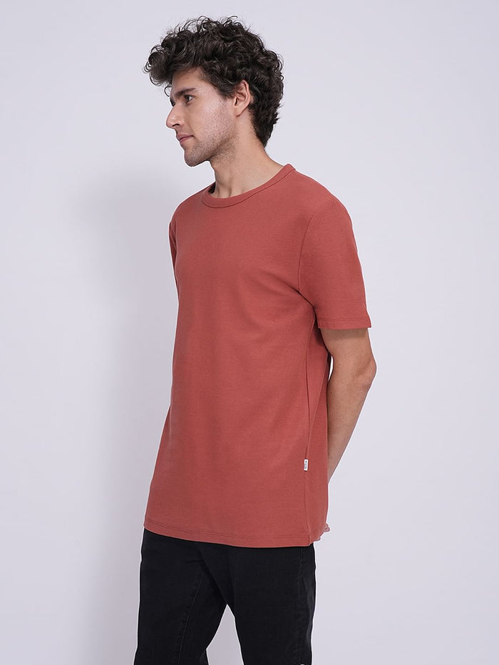 Red Pique Organic Cotton T-Shirt