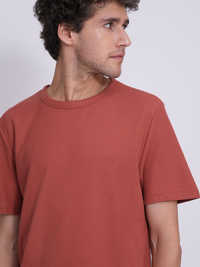 Red Pique Organic Cotton T-Shirt