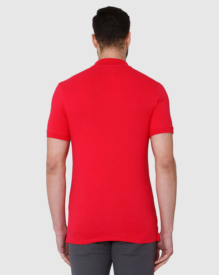 Red Polo Neck T-Shirt