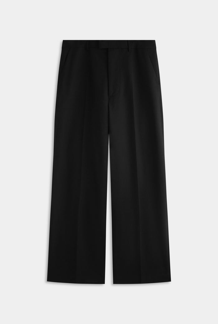 Relaxed Wool Suit Pant - Black
