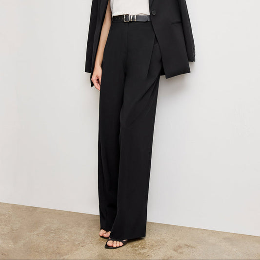 Front image of a woman wearing the Rina Pant in Black | Lead