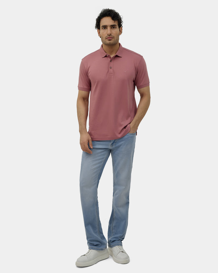 Rose Luxe Brown Solid Polo - Toll