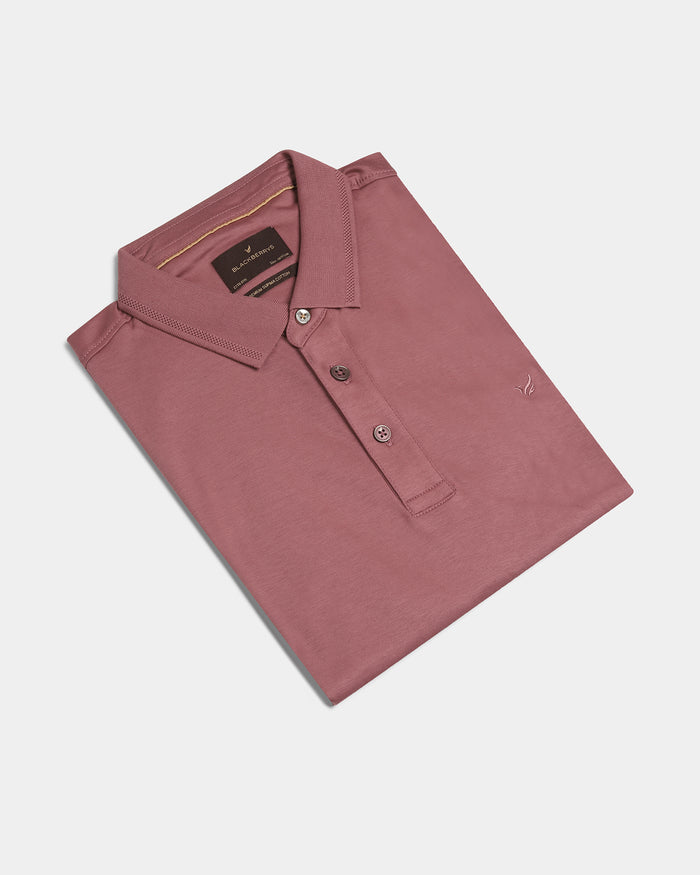 Rose Luxe Brown Solid Polo - Toll
