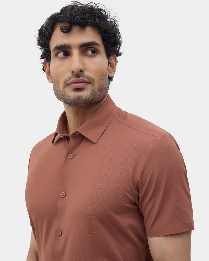 Rust TechPro Textured Shirt - Kanon