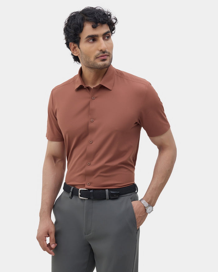Rust TechPro Textured Shirt - Kanon