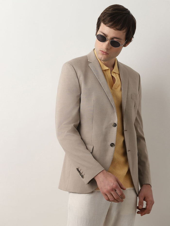 Sand Yellow Knitted Polo T-shirt