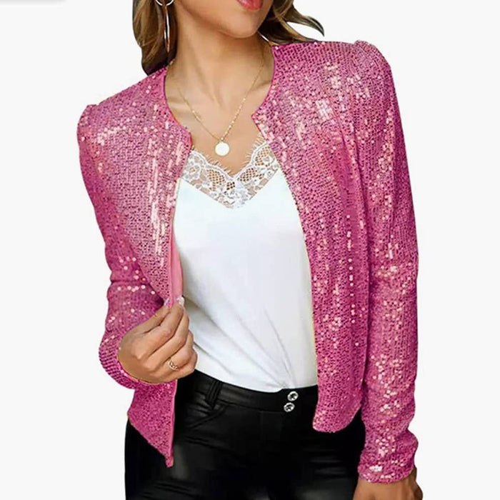 Sequin cropped jacket