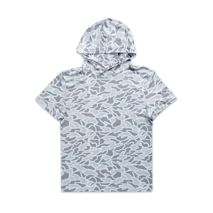 Short Sleeve Performance Hoodie - White Camo