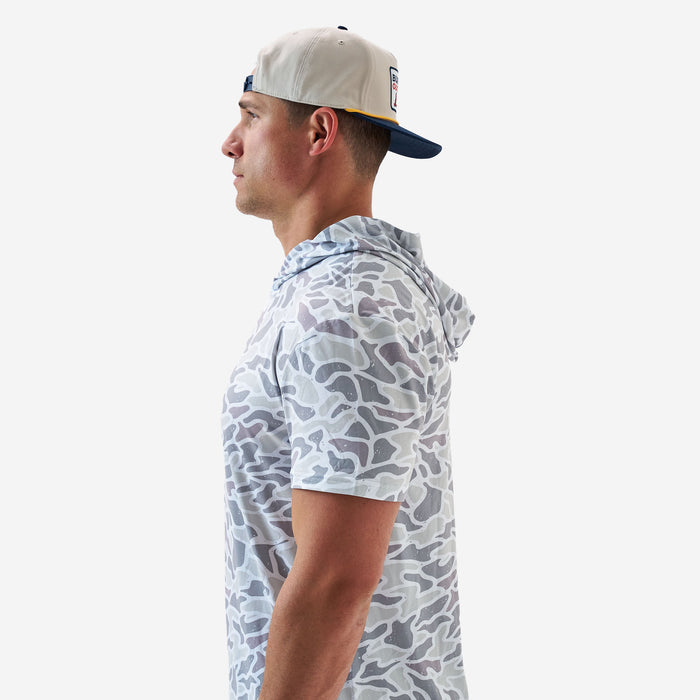 Short Sleeve Performance Hoodie - White Camo
