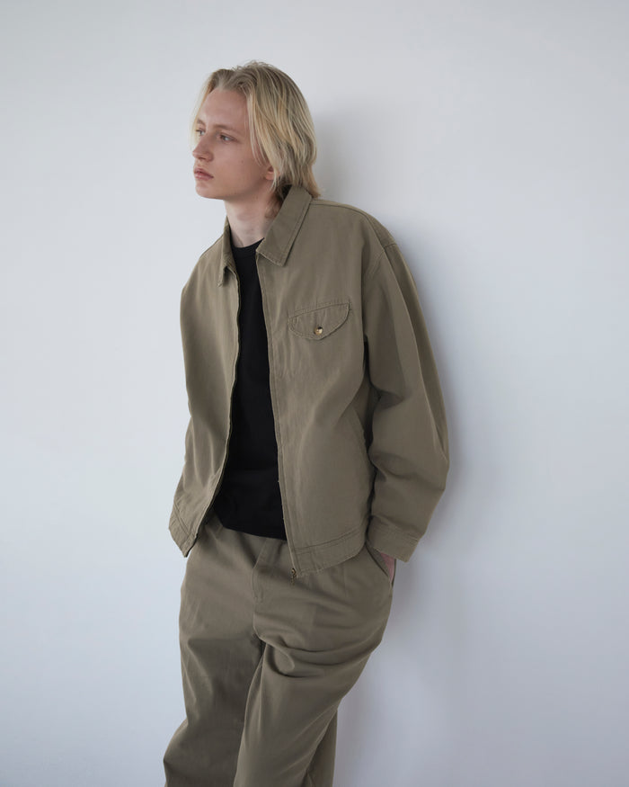 Slub Swing Jacket Covert Grey