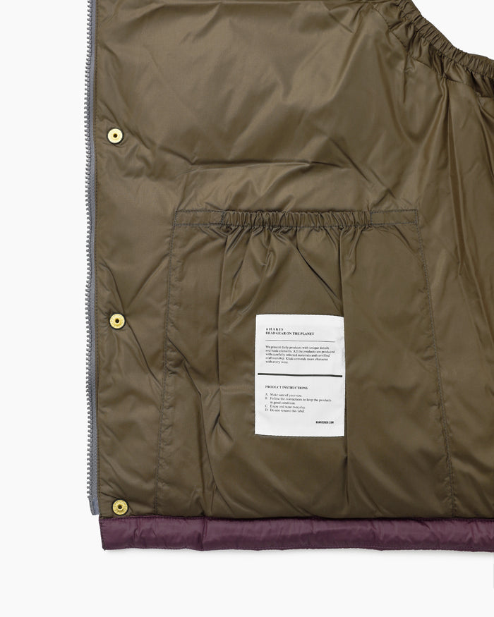 Snowfield Down Vest Burgundy