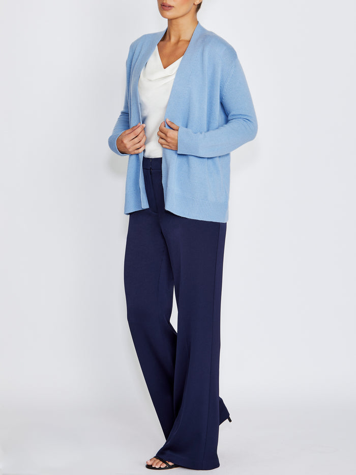 Sophia Blue Wool Cashmere Cardigan
