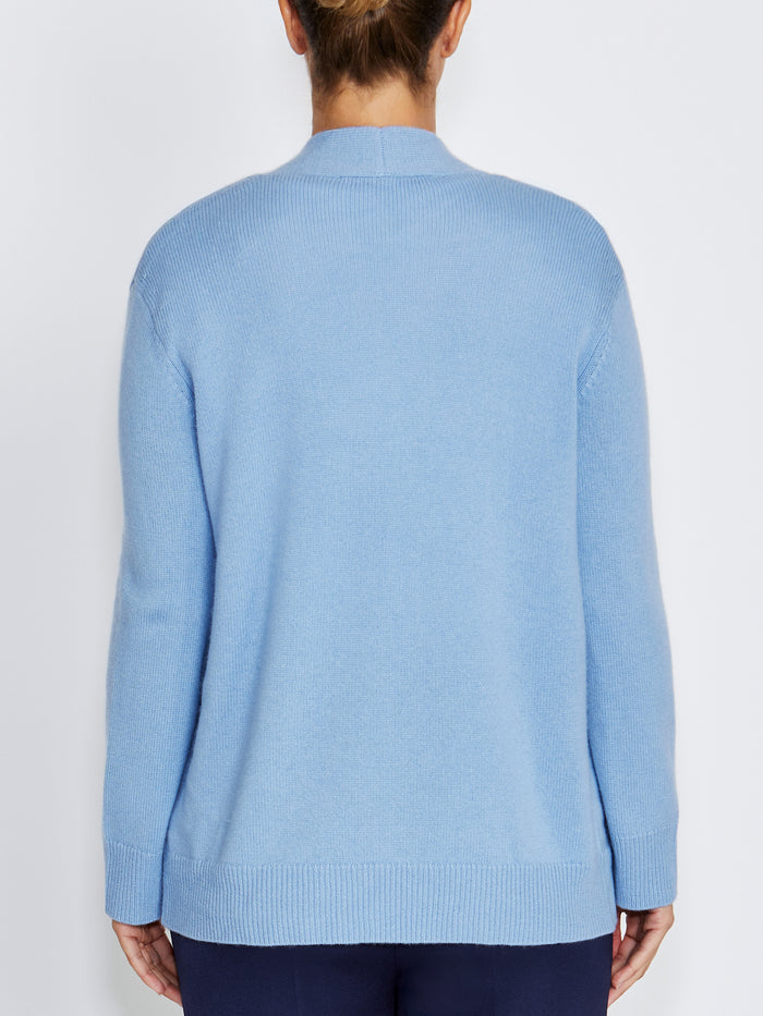 Sophia Blue Wool Cashmere Cardigan