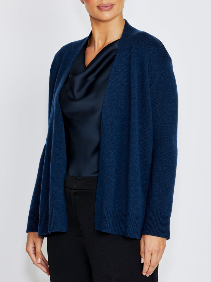 Sophia Navy Wool Cashmere Cardigan
