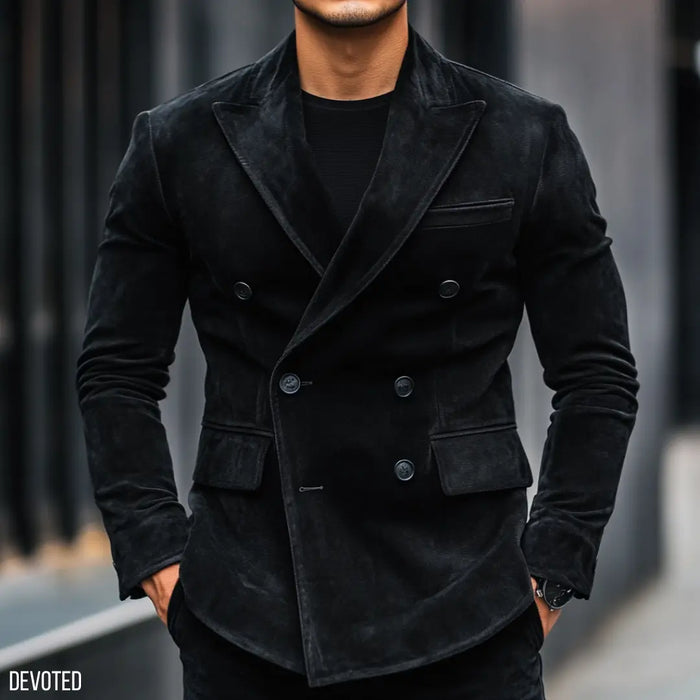 Spartan Blazer Black - Nappa Suede