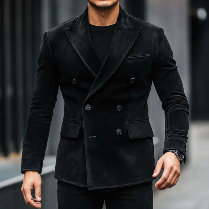 Spartan Blazer Black - Nappa Suede