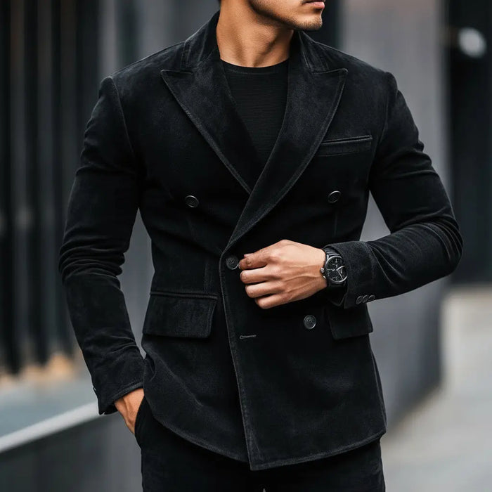 Spartan Blazer Black - Nappa Suede