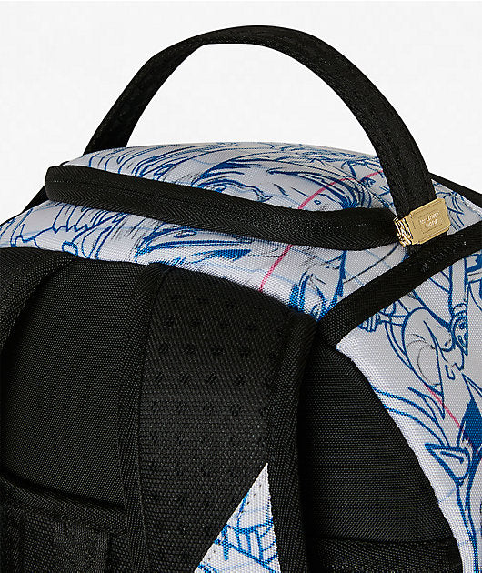 Sprayground - Blue Ink Doodle White Backpack